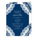 Navy Vintage Lace Invitations Image 1 of 7